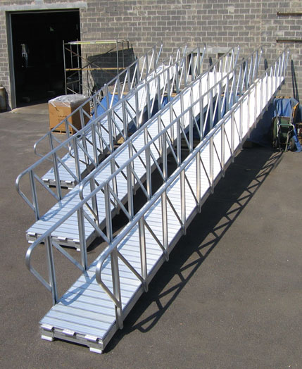 Fixed aluminum boat gangway 1.90 meters