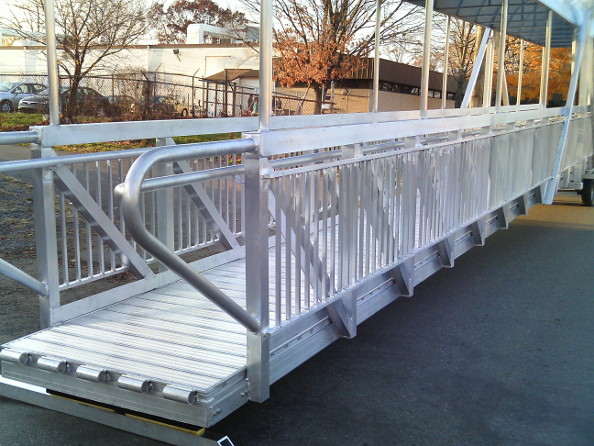 Fixed aluminum boat gangway 1.90 meters